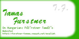 tamas furstner business card